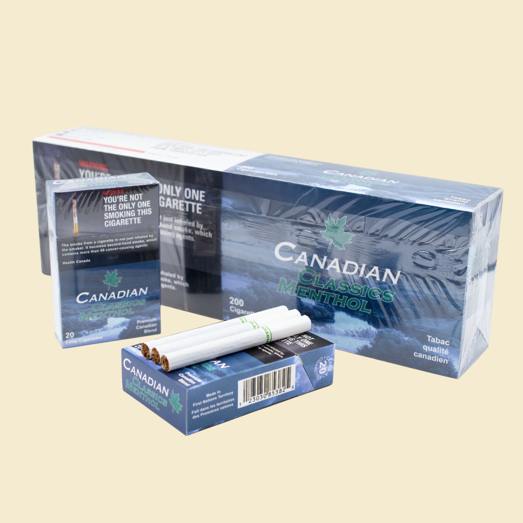 Canadian Classic Menthol (King Size) Canadian Classic Menthol carton and pack – buy native cigarettes online at NativeNic Canada