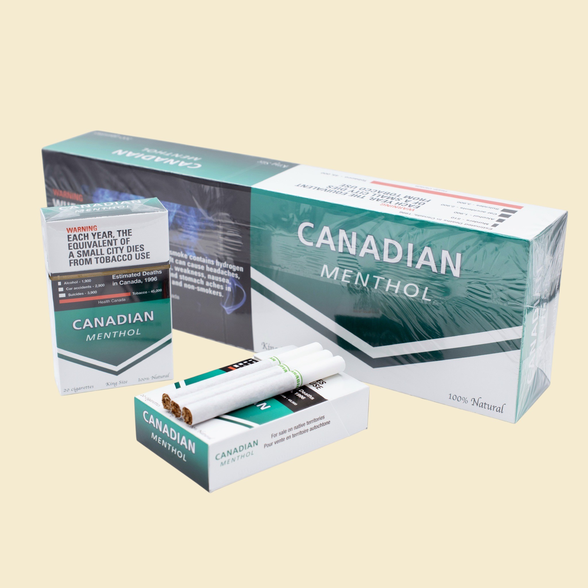 Canadian Menthol carton and pack – buy native cigarettes online at NativeNic Canada