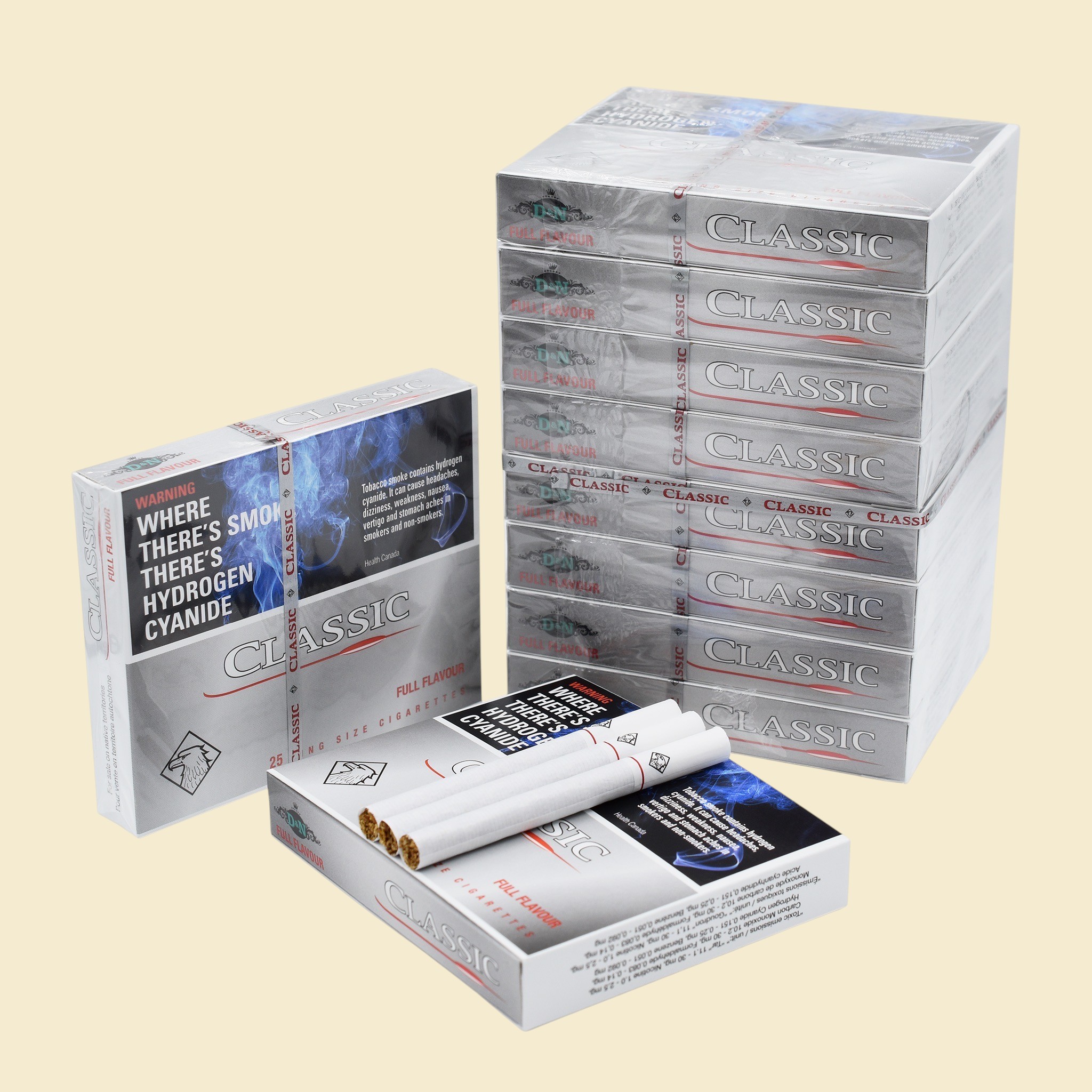 Classic Full Flavour (King Size) Classic Lights carton and pack – buy native cigarettes online at NativeNic Canada