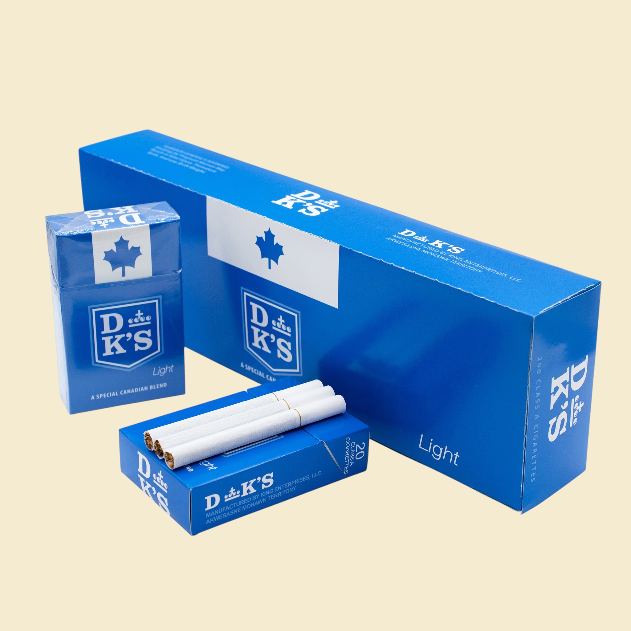 DK_s Light (King Size) DK's Light carton and pack – buy native cigarettes online at NativeNic Canada