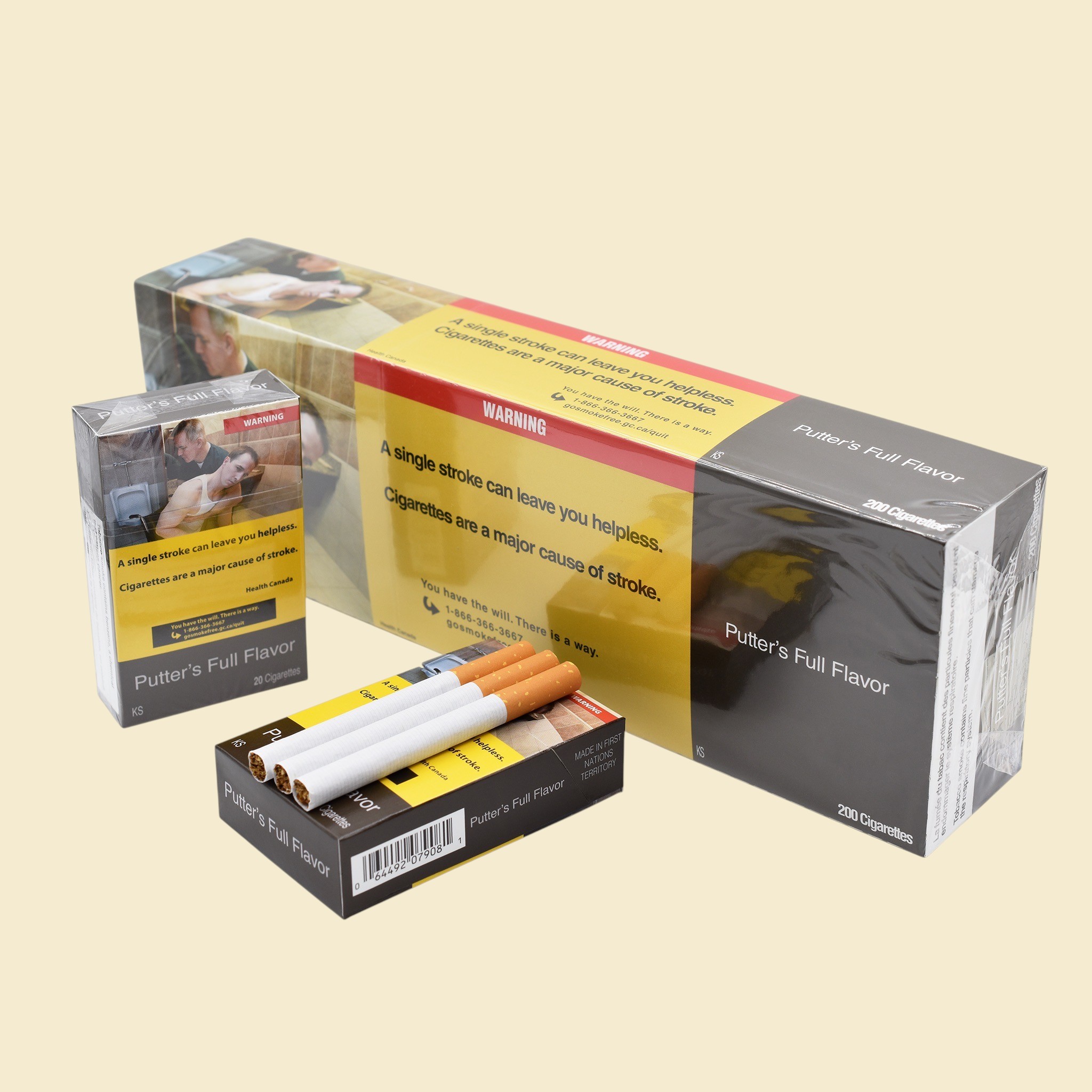 Putter_s Full Flavour (King Size) Putter's Medium Flavour carton and pack – buy native cigarettes online at NativeNic Canada