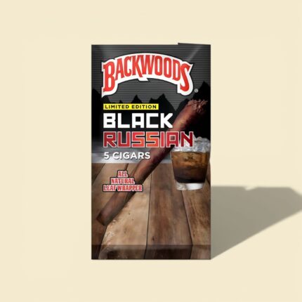 Black Russian Backwoods 5-pack natural leaf cigars – buy online at NativeNic Canada