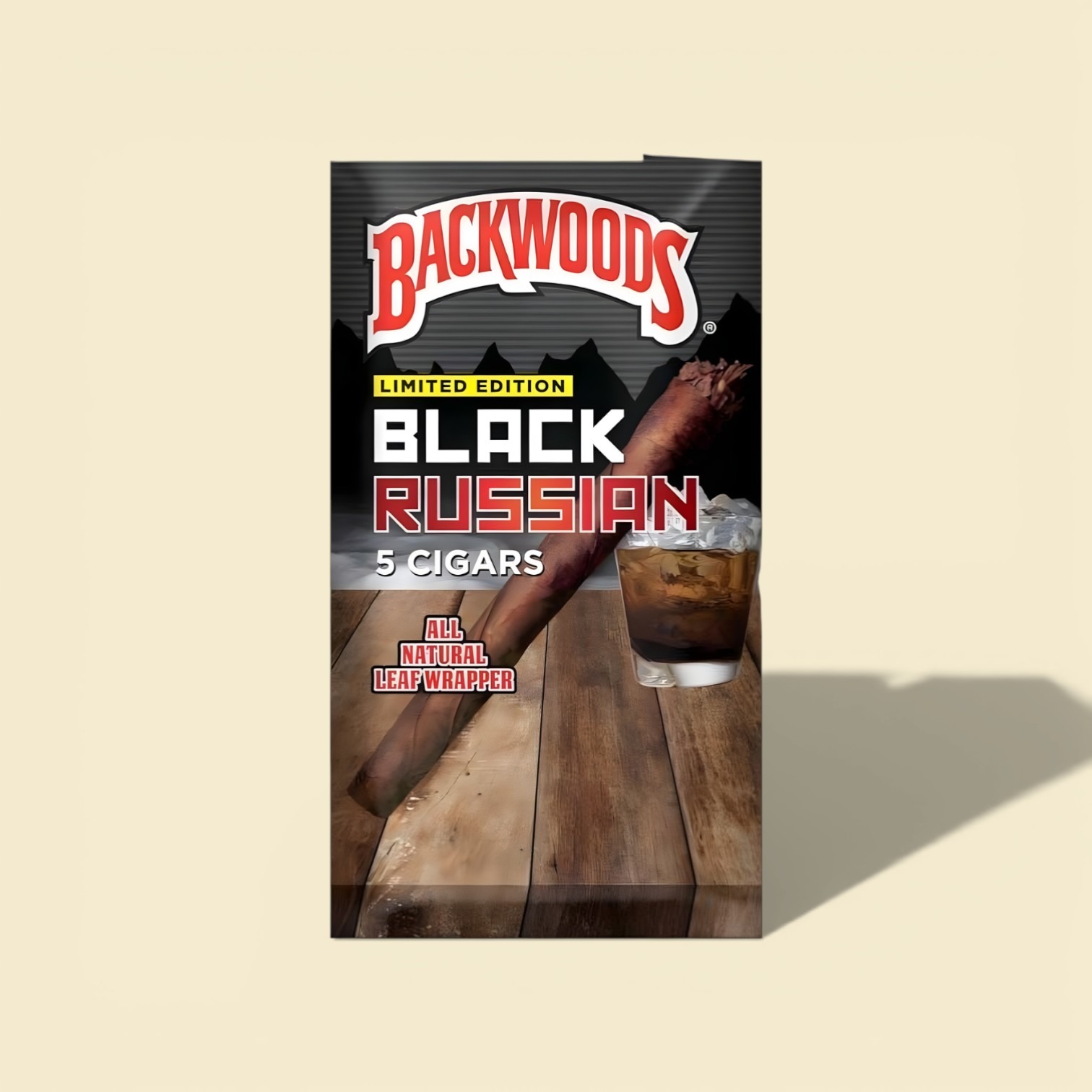 Black Russian Backwoods 5-pack natural leaf cigars – buy online at NativeNic Canada