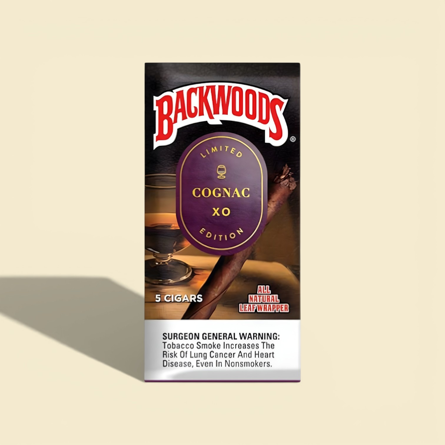 Untitled design (6) Cognac XO Backwoods 5-pack natural leaf cigars – buy online at NativeNic Canada