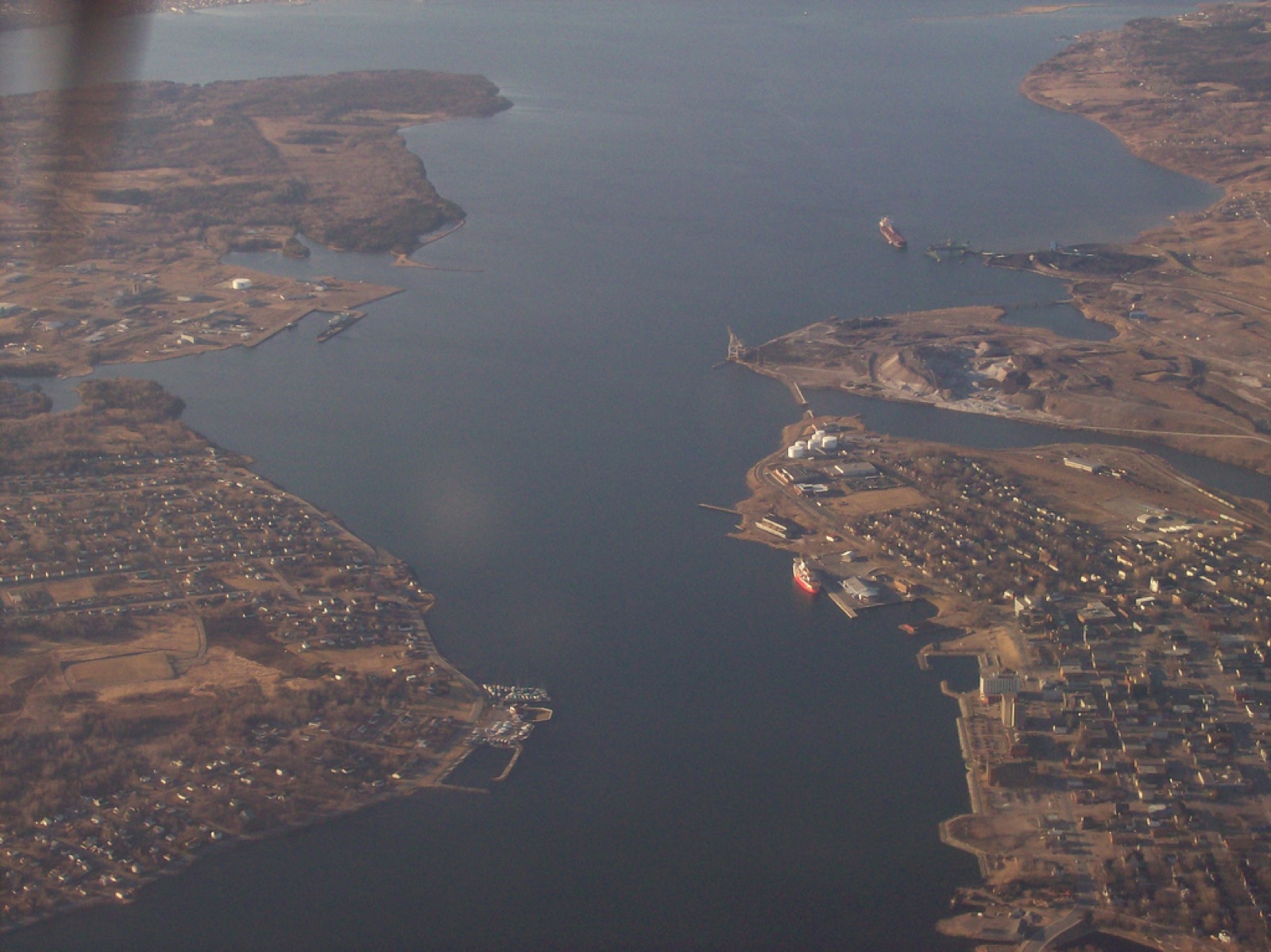 Sydney Harbour aerial view — Cape Breton Regional Municipality core, Nova Scotia