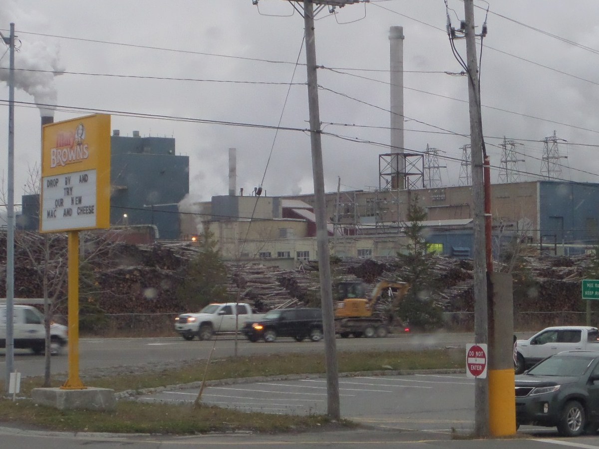 Downtown Corner Brook West Street and Main Street with Memorial University Grenfell Campus