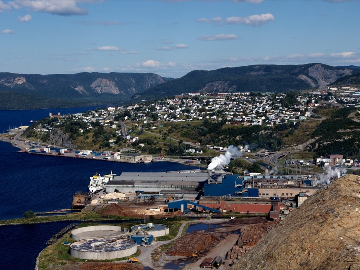 East End Corner Brook along Humber River — Mount Patricia and Western Memorial Regional Hospital