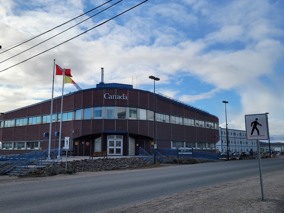 Plateau residential subdivisions north of downtown Iqaluit on the slope above Frobisher Bay