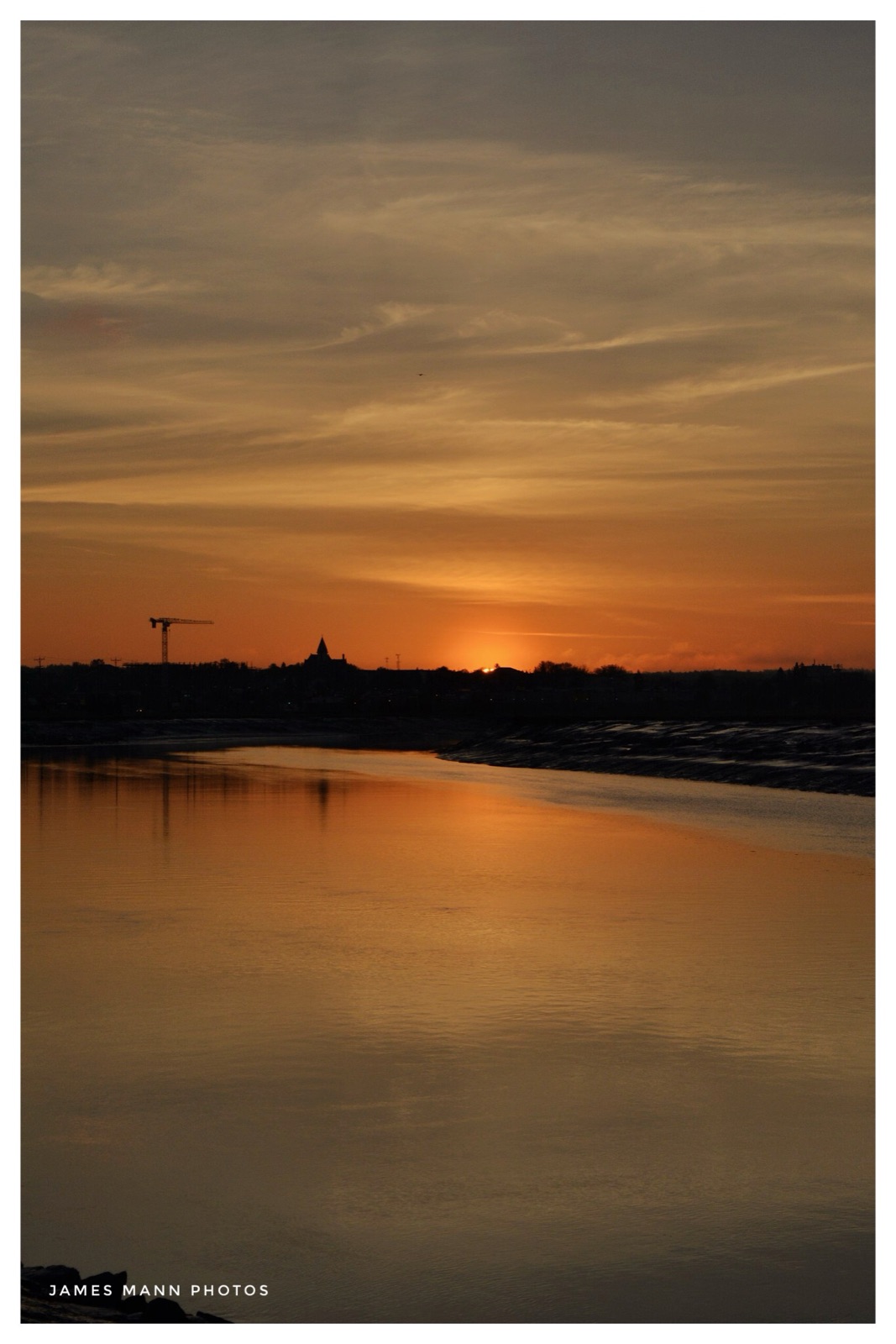 Dieppe sunrise over the Acadian bilingual suburb east of Moncton, New Brunswick
