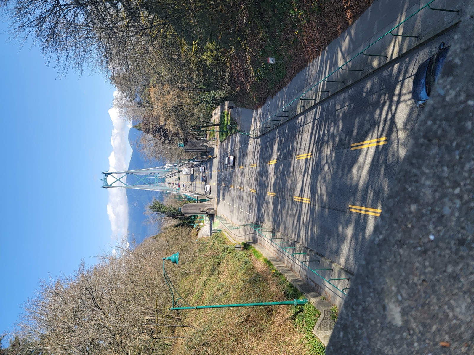 Lions Gate Bridge from the south side — Burrard Inlet between Vancouver and North Vancouver