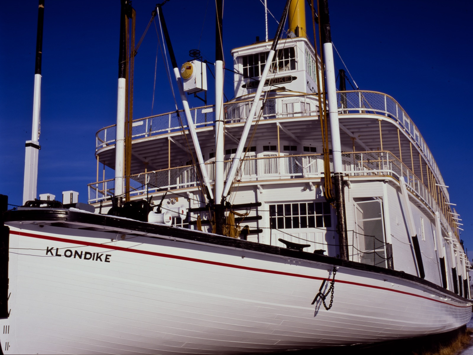 SS Klondike paddlewheeler national historic site on the Yukon River waterfront in Whitehorse